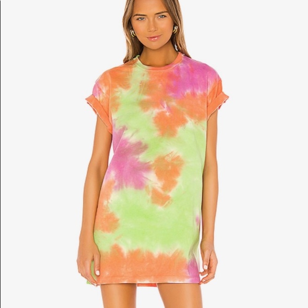 Lovers + Friends Tie Dye Tee Dress